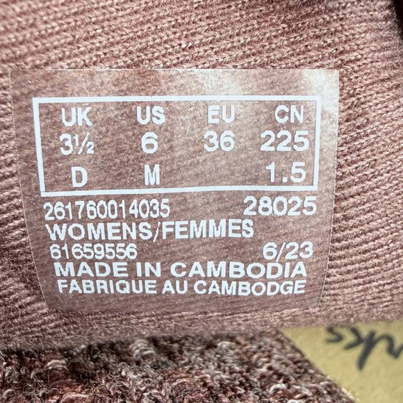 New Clarks Carleigh Jade Burgundy Nubuck Leather Knit Hiking Ankle Boots US 6M - Picture 4 of 16